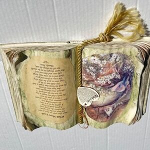 Judith Bond Books of Love What Mom Took Vintage 1987 Resin Book Sculpture Decor